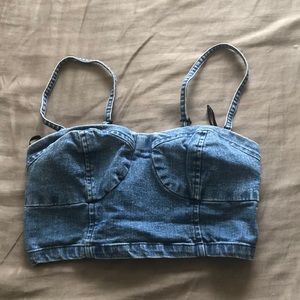 Forever 21 Crop Denim Top